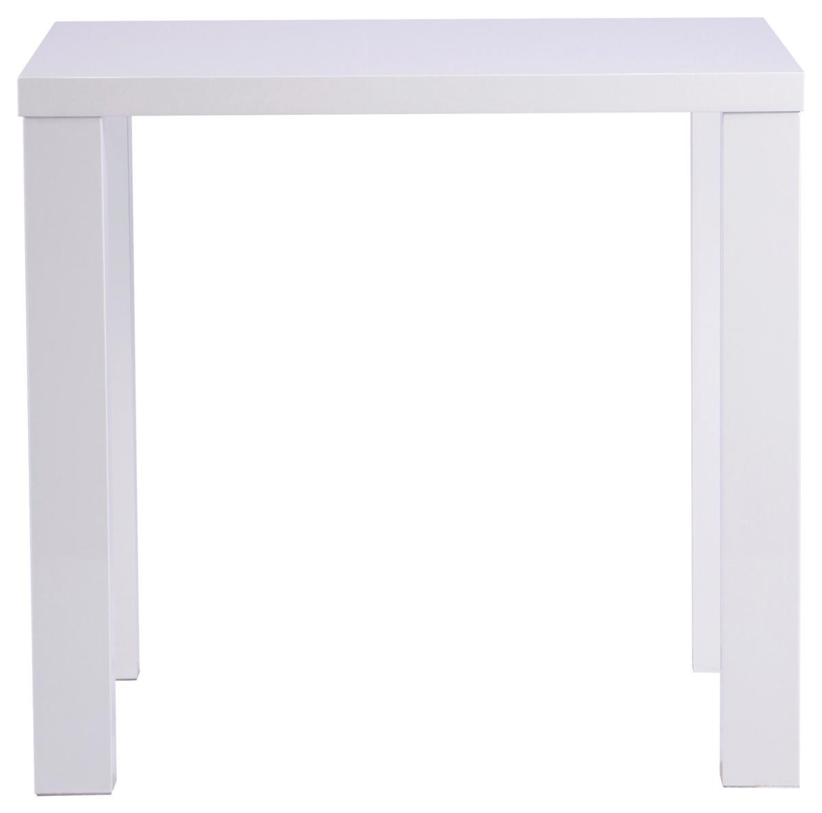 Esstisch Blake Hochglanz Weiß, B: 80 cm - Weiß Hochglanz, KONVENTIONELL, Holzwerkstoff (80/75/80cm) - P & B