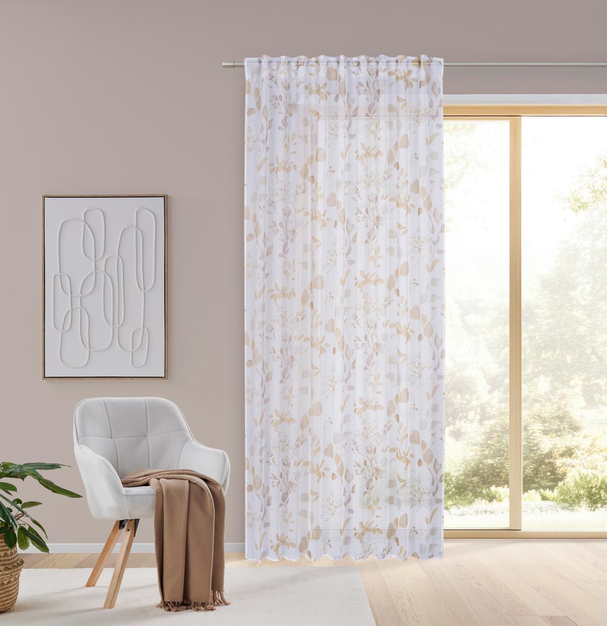 HOTOVÝ ZÁVES OLIVIA - svetložltá, textil (140/245cm) - Mömax