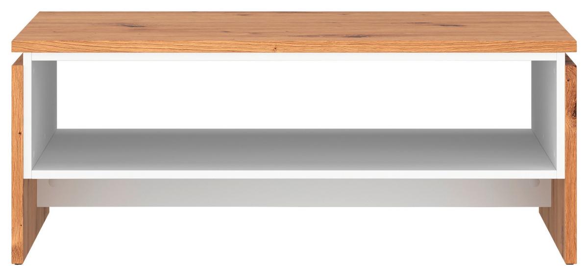Couchtisch Foggia Eiche Artisan B: 106,9 Cm - Weiß/Eiche Artisan, Trend, Holzwerkstoff (106,9/42,8/70cm)
