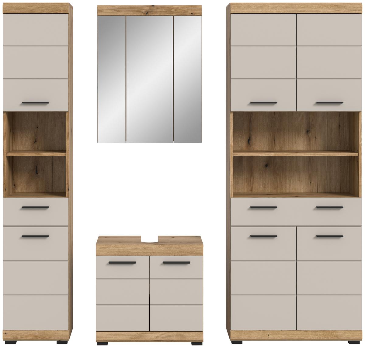 Badezimmer Scout Kaschmir/Naturfarbe B: 171 cm - Kaschmir/Schwarz, MODERN, Holzwerkstoff (171cm) - MID.YOU