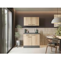 BUFFET Oliver, Grau Artisan B: 100 cm - Eiche Artisan/Grau, Trend, Holzwerkstoff (100/200/60cm) - Respekta