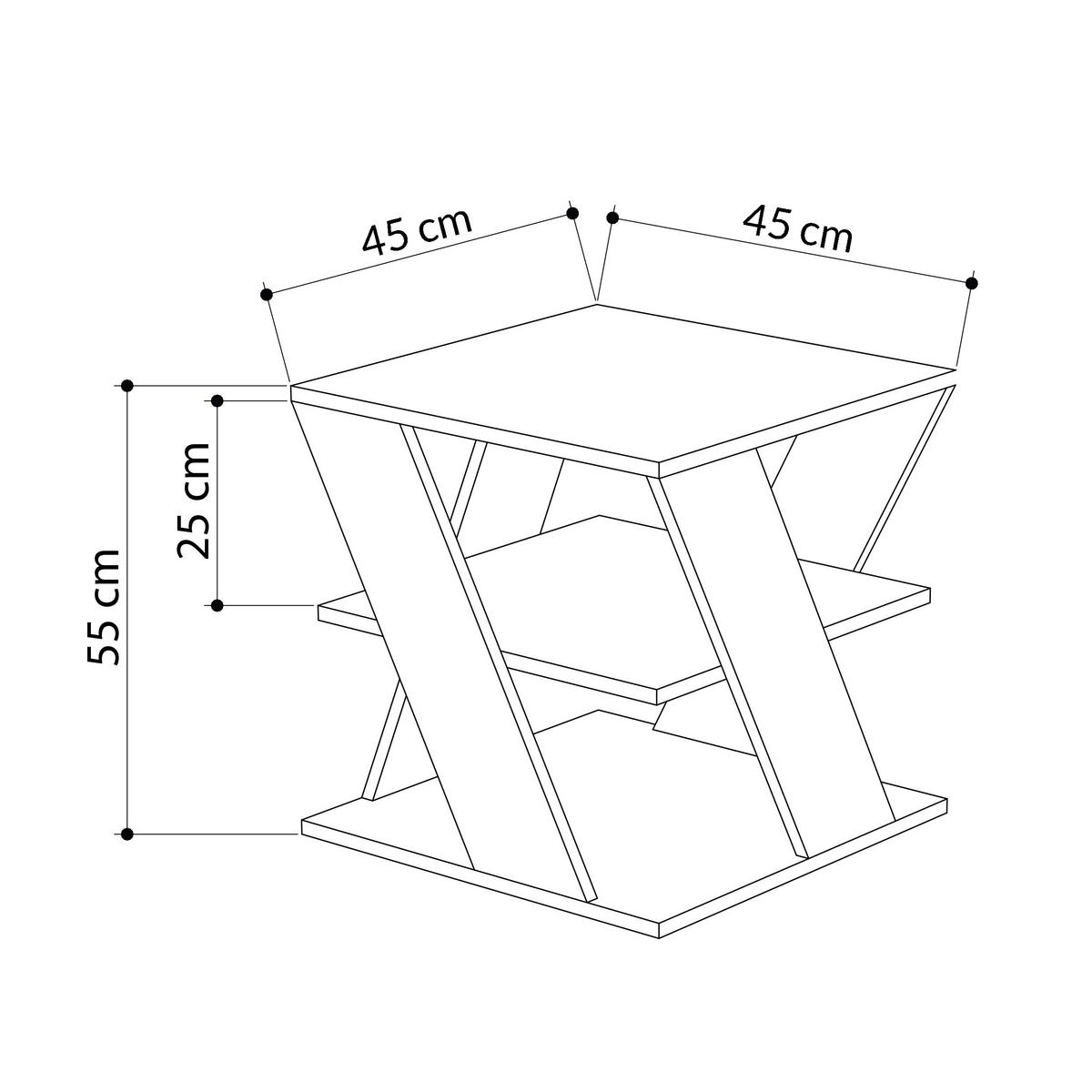 Couchtisch Cyclo Anthrazit B: 55 cm - Anthrazit, Design, Holzwerkstoff (55/55/55cm) - Livetastic
