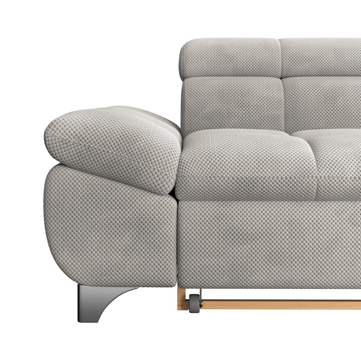 Ecksofa Gemini Naturfarben, B: 312 cm - Chromfarben/Beige, KONVENTIONELL, Textil (312/234cm)