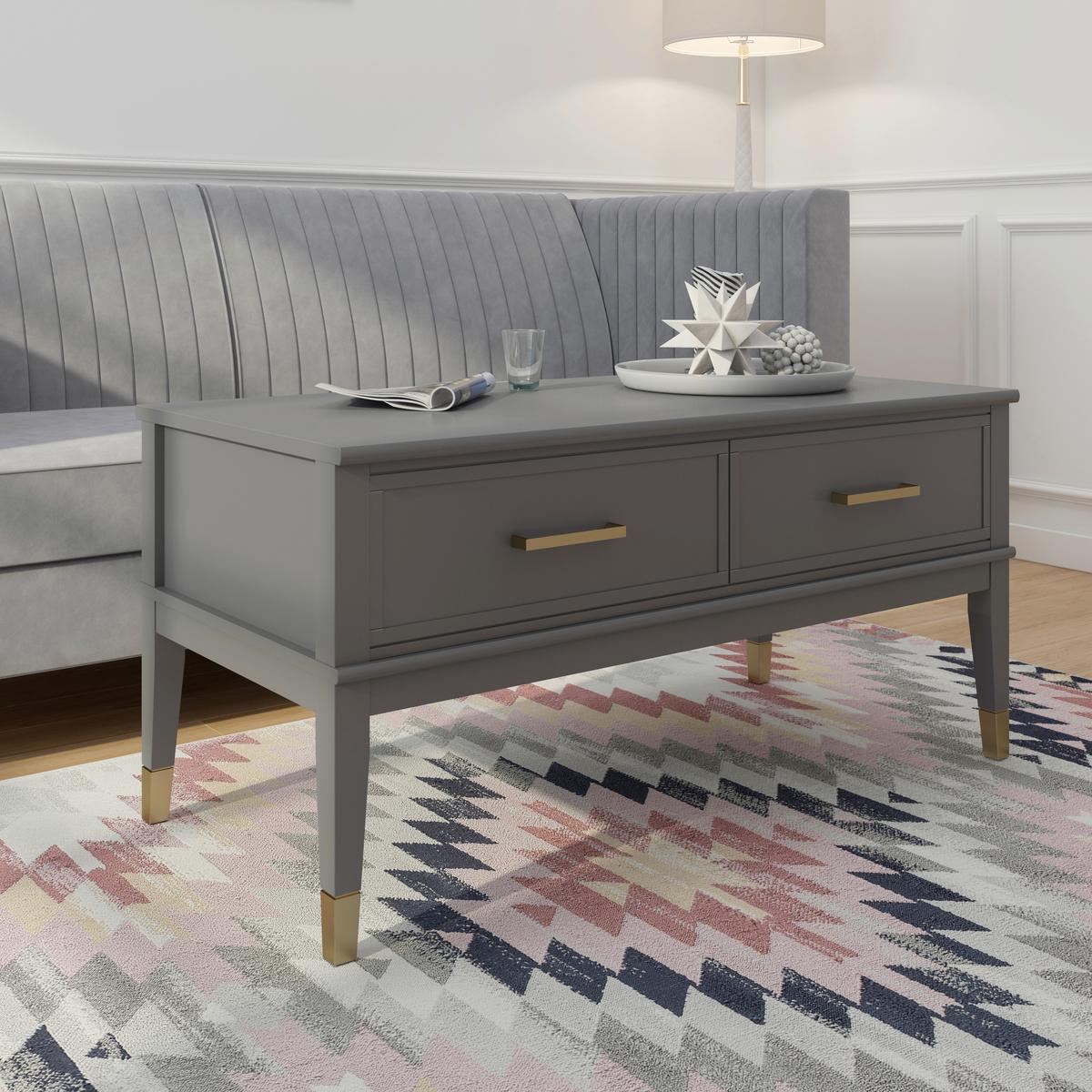 Couchtisch Westerleigh Graphitfarben B: 106 cm - Graphitfarben, Design, Holzwerkstoff/Metall (106/52/51cm) - MID.YOU