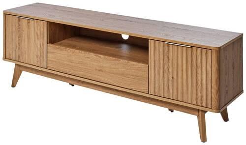 Lowboard Wave TV 170 B: 169,5 cm Eichefarben - Eichefarben, MODERN, Holzwerkstoff (169,50/54,5/40cm) - Livetastic