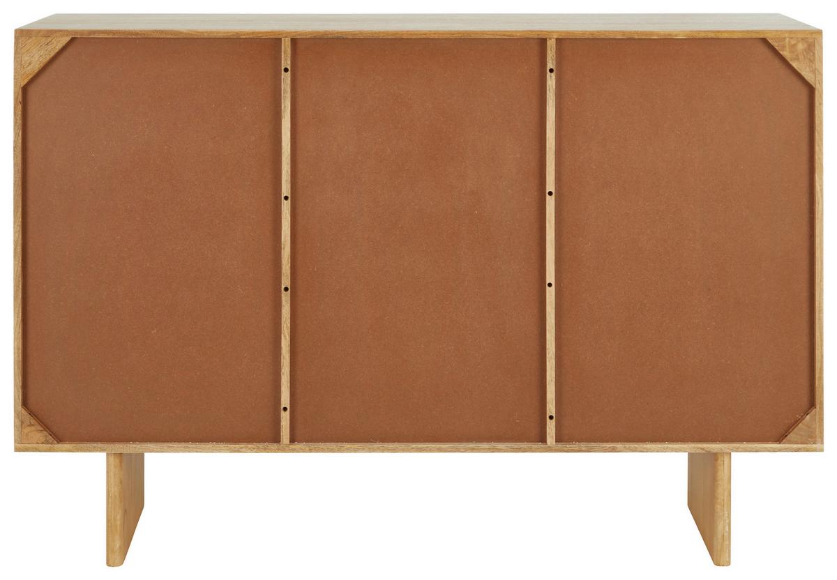 Široká komoda Curve, mangové dřevo, š: 150cm - barvy dubu, Moderní, dřevo (150/100/45cm) - Zandiara