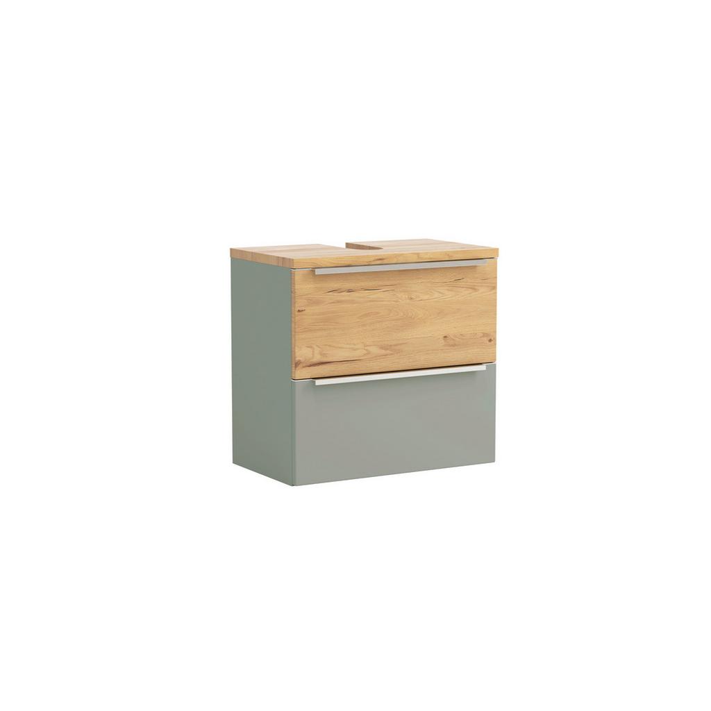 WASCHBECKENUNTERSCHRANK Schilfgrün/Wildeiche B: 60cm