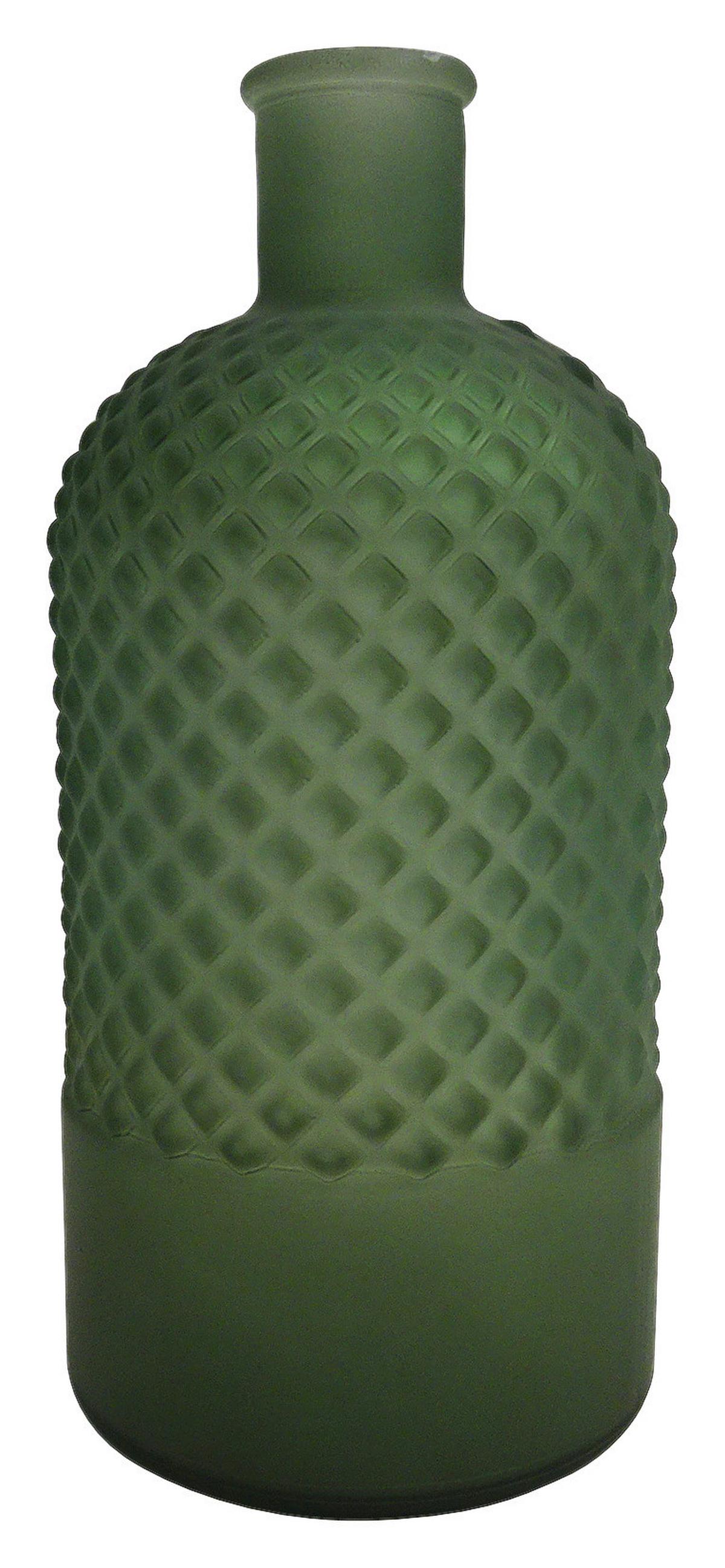 Váza ETNICO - tmavě zelená, Moderní, sklo (13,5/28cm) - Mömax