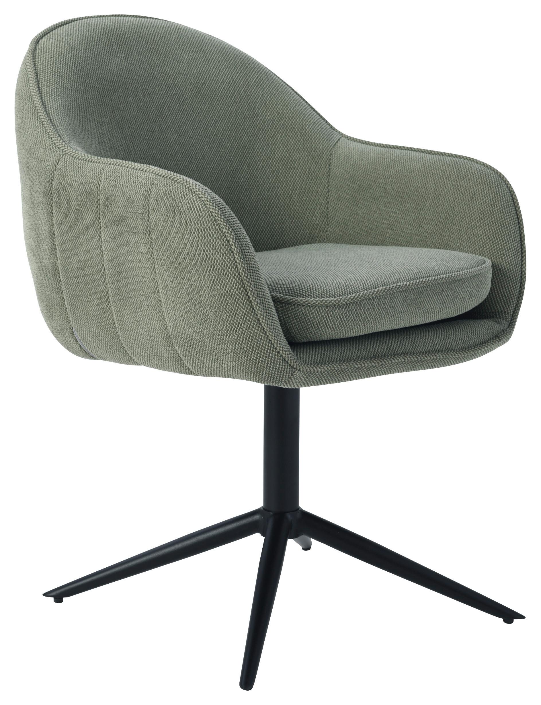 Armlehnstuhl Amara Leinenoptik grün, B: 60 cm