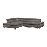 Ecksofa Gemini Braun, B: 234cm - Chromfarben/Braun, KONVENTIONELL, Textil (234/312cm)