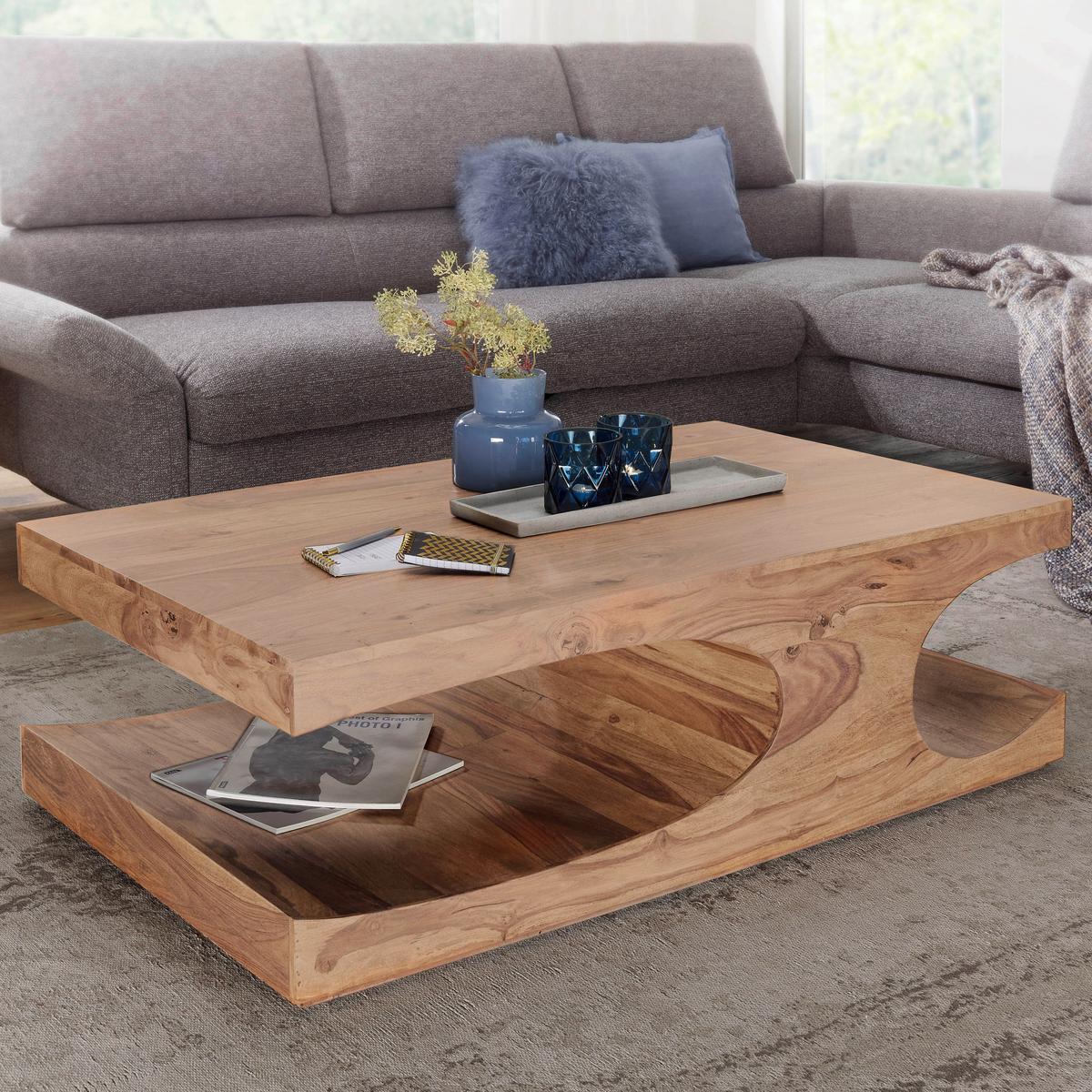 COUCHTISCH WL1.522 - Akaziefarben, Design, Holz (118/70/38cm) - MID.YOU