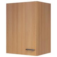 Horná kuchynská skrinka Nano H40 - farba buka/farba ušľachtilej ocele, Modern, kompozitné drevo/plast (40/54/32cm)