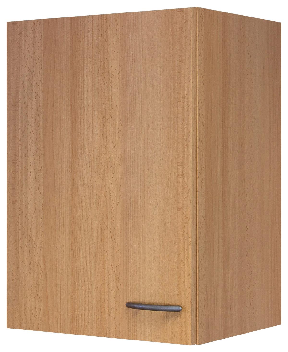 Horná kuchynská skrinka Nano H40 - farba buka/farba ušľachtilej ocele, Modern, kompozitné drevo/plast (40/54/32cm)