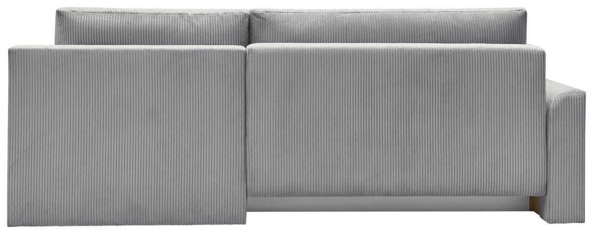 Rohová sedačka KIM L160, oboustranná, šedý manšestr - šedá/černá, Moderní, dřevo/textil (233/160cm)
