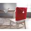 Stuhlhusse Lena - Rot/Weiß, KONVENTIONELL, Textil (50/62cm) - Ombra