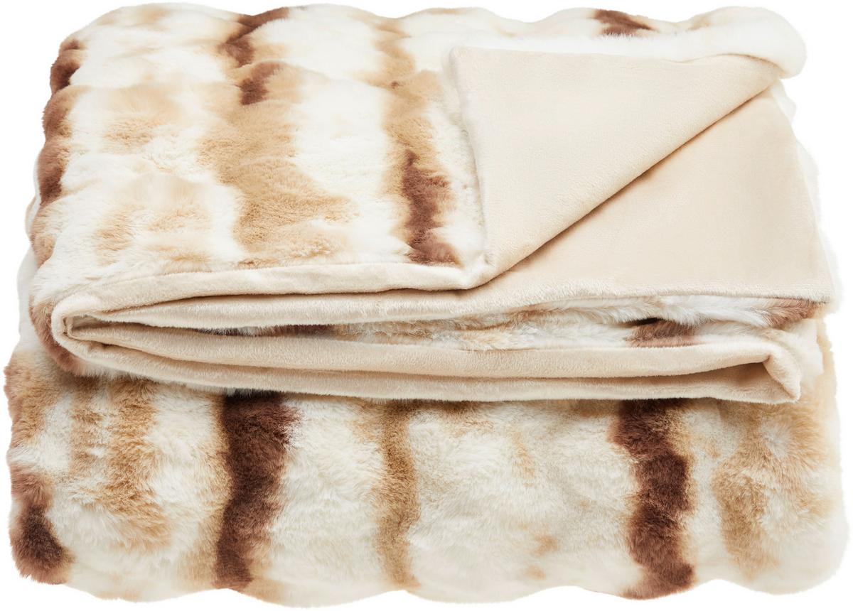 Felldecke Aksel - Beige/Braun, ROMANTIK / LANDHAUS, Textil (150/200cm) - James Wood