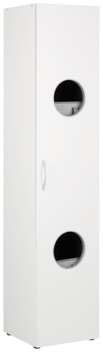 SKRIŇA MRK - biela/hliníková, Konventionell, kompozitné drevo/plast (40/185cm) - Mömax