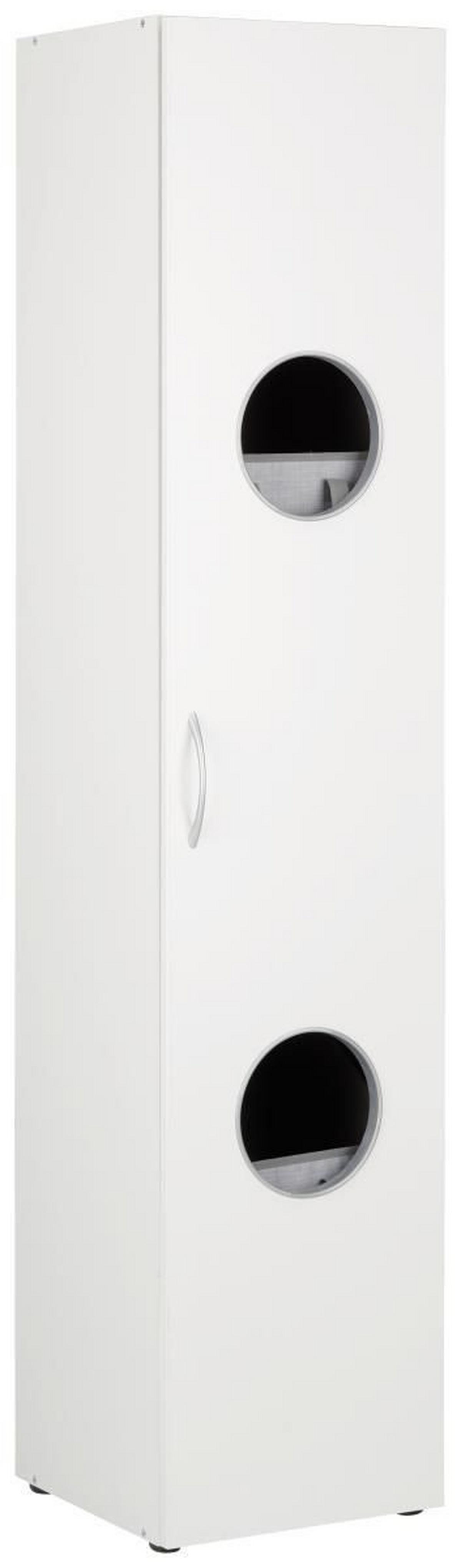 SKŘÍŇ MRK - bílá/barvy hliníku, Konvenční, kompozitní dřevo/plast (40/185cm) - Mömax