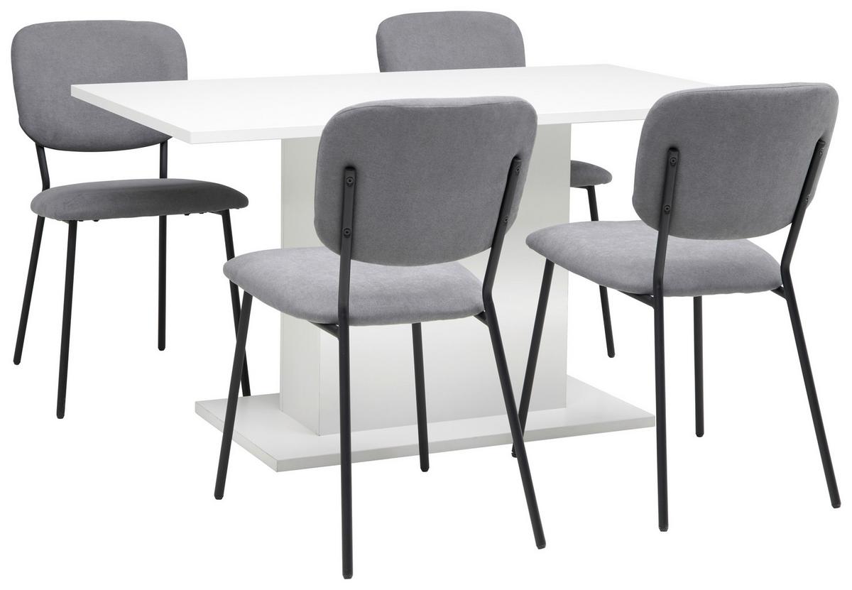 Esstisch Oskar 138x80 cm Weiß - Weiß, MODERN, Holzwerkstoff (138/76/80cm)