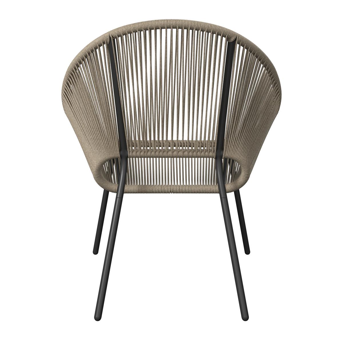 Loungesessel Sun - Beige/Schwarz, MODERN, Kunststoff/Metall (69/82/68cm) - Beldano