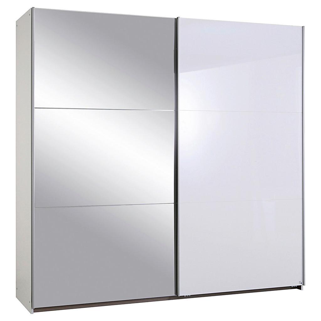 Schwebetürenschrank mit Spiegel 218cm Halle, Weiß