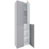 Schuhschrank Lona Grau Weiß - Schwarz/Weiß, Design, Holzwerkstoff (70/220/40cm) - MID.YOU