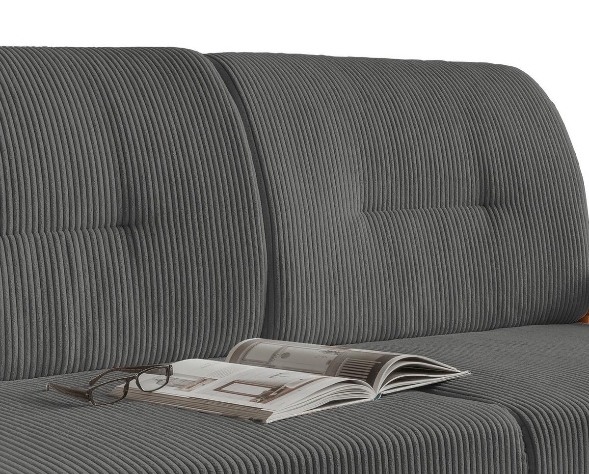 Schlafsofa Camino Weiß/grau B: 154 Cm - Weiß/Grau, MODERN, Holz/Textil (154/88/90cm) - Livetastic