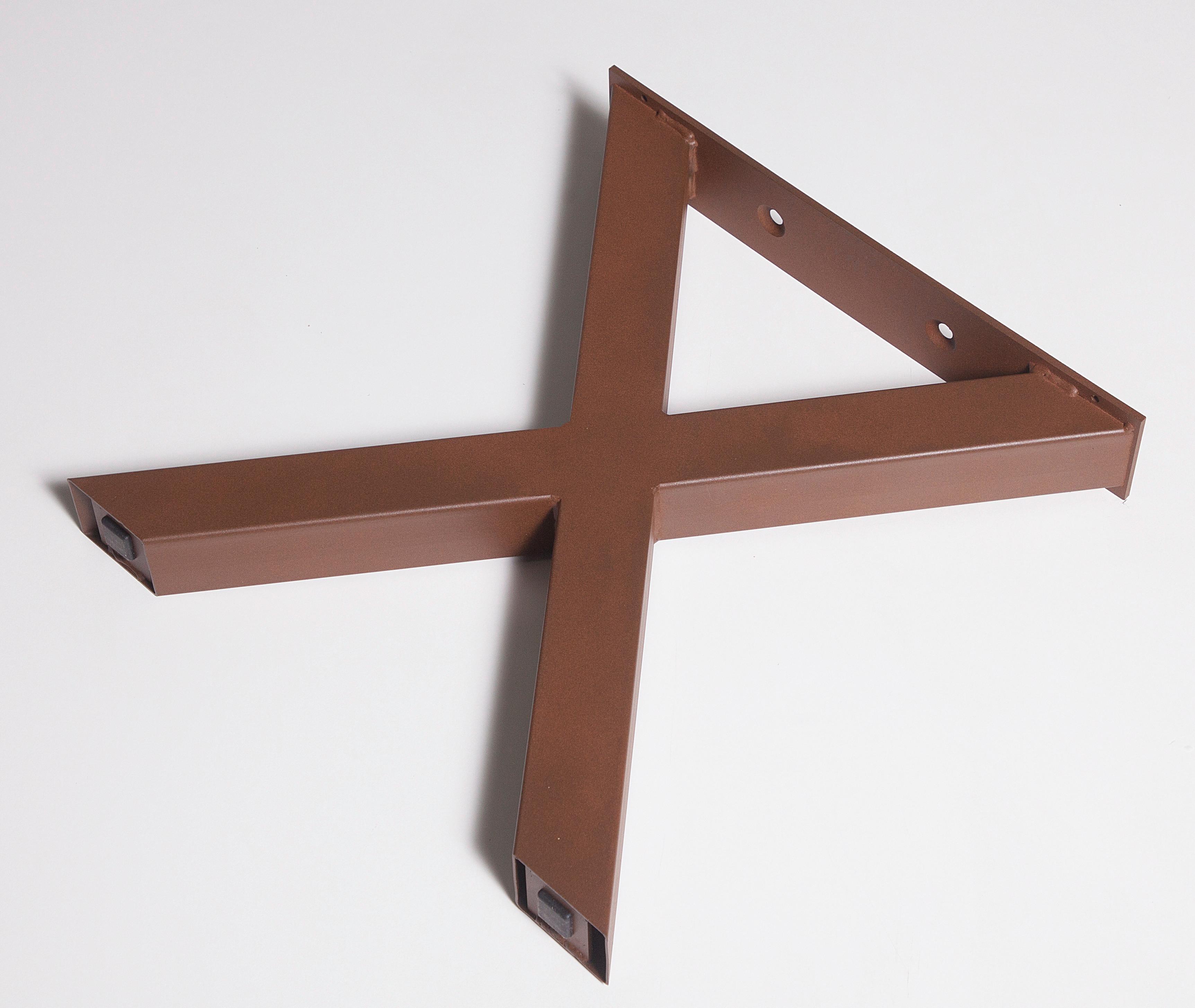 Rostfarbenes Bankgestell in X-Form online kaufen