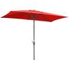 Sonnenschirm Tunis BxHxT: 150x250x270 cm Rot - Anthrazit/Rot, Basics, Textil/Metall (150/250/270cm) - Schneider