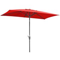 Sonnenschirm Tunis BxHxT: 150x250x270 cm Rot - Anthrazit/Rot, Basics, Textil/Metall (150/250/270cm) - Schneider