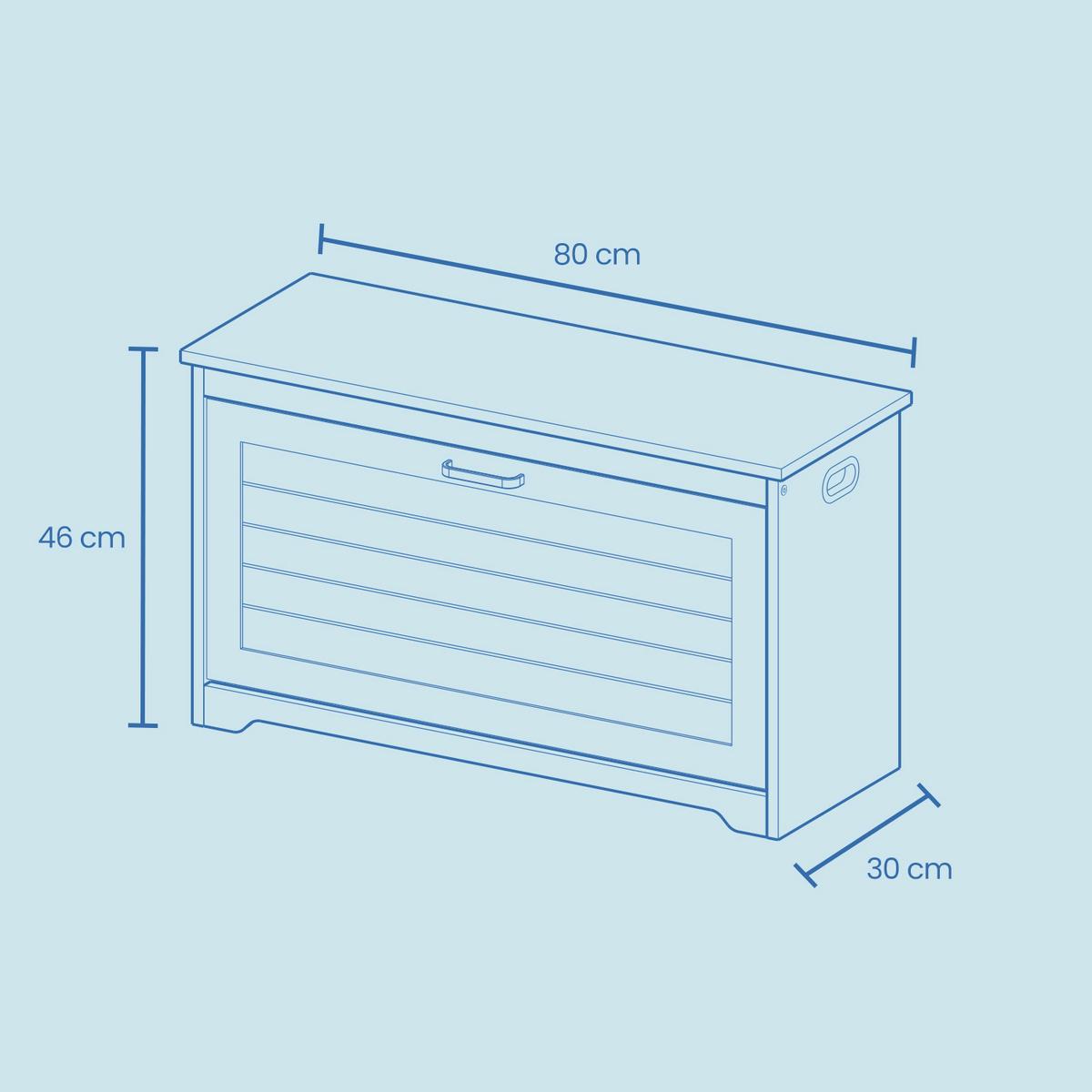 Schuhbank Shoe Bench - Weiß, MODERN, Holzwerkstoff (80/46/30cm) - MID.YOU