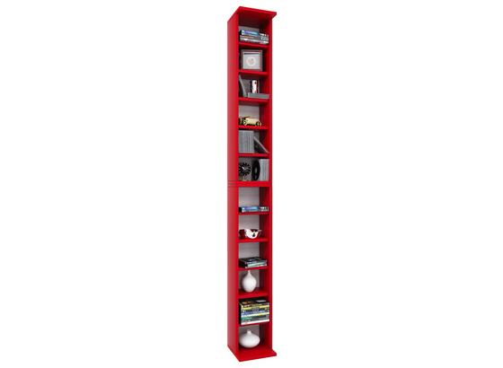 CD-regal Bigol B: 21 cm - Rot, KONVENTIONELL, Holzwerkstoff (21/183/20cm) CD-regal Bigol B: 21 cm - Rot, KONVENTIONELL, Holzwerkstoff (21/183/20cm)