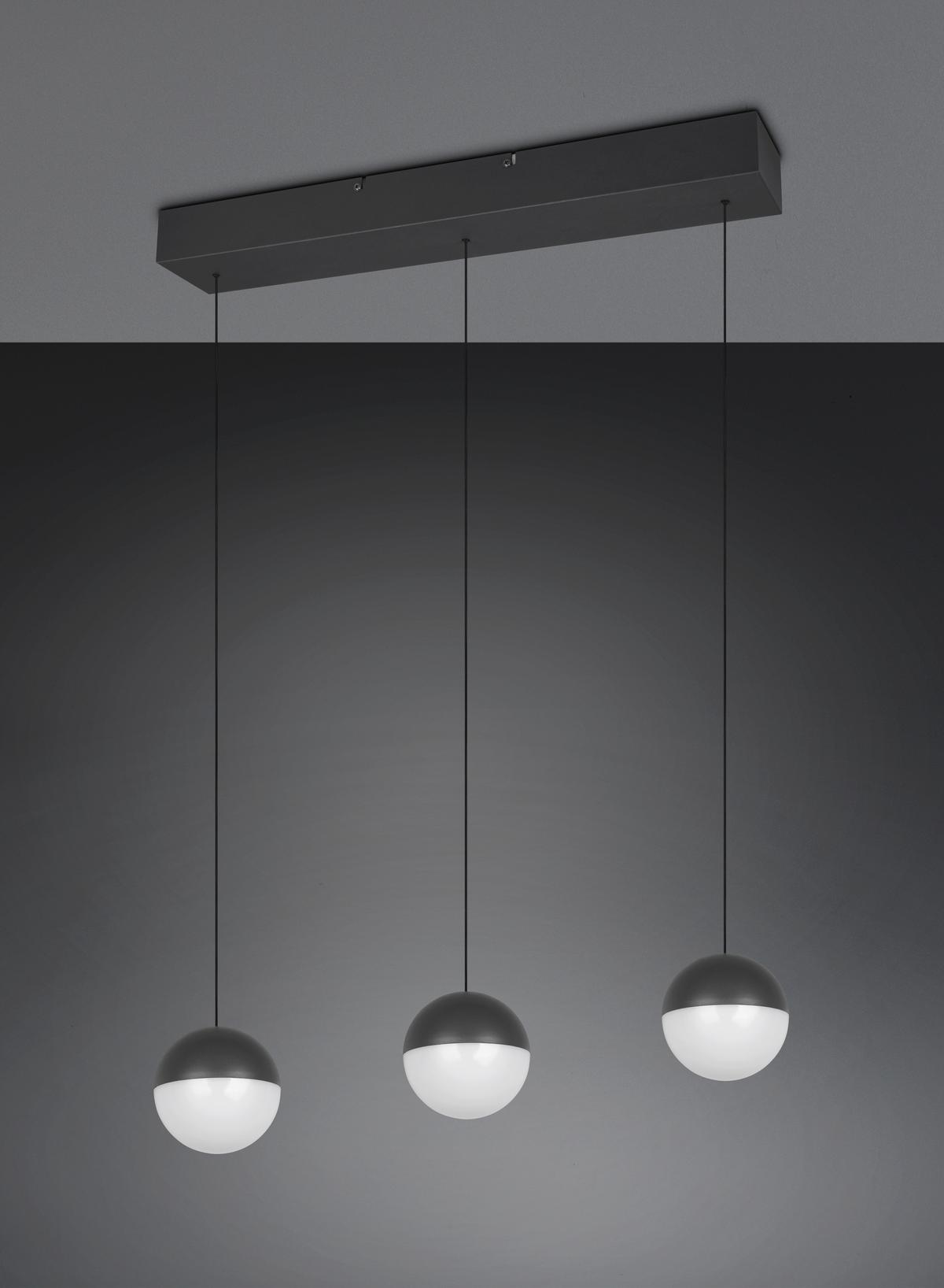 ZÁVĚSNÉ LED SVÍTIDLO SESTINE - černá, Moderní, kov/plast (60/9/150cm) - Mömax