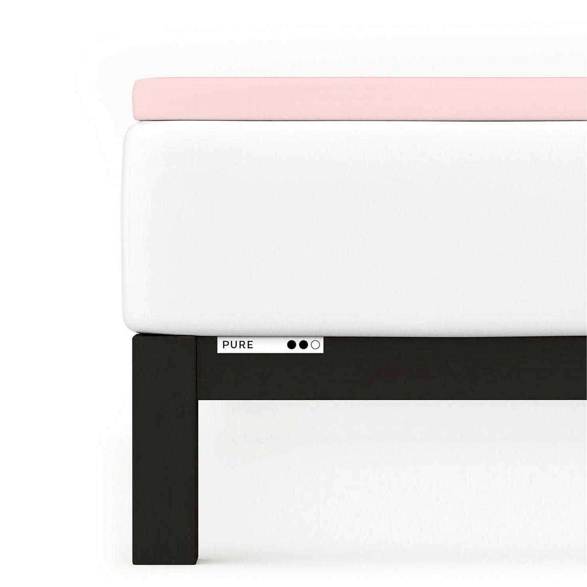 Topper-spannleintuch Pure Topper - Hellrosa, Basics, Textil (120-130/200-220cm) - Schlafgut