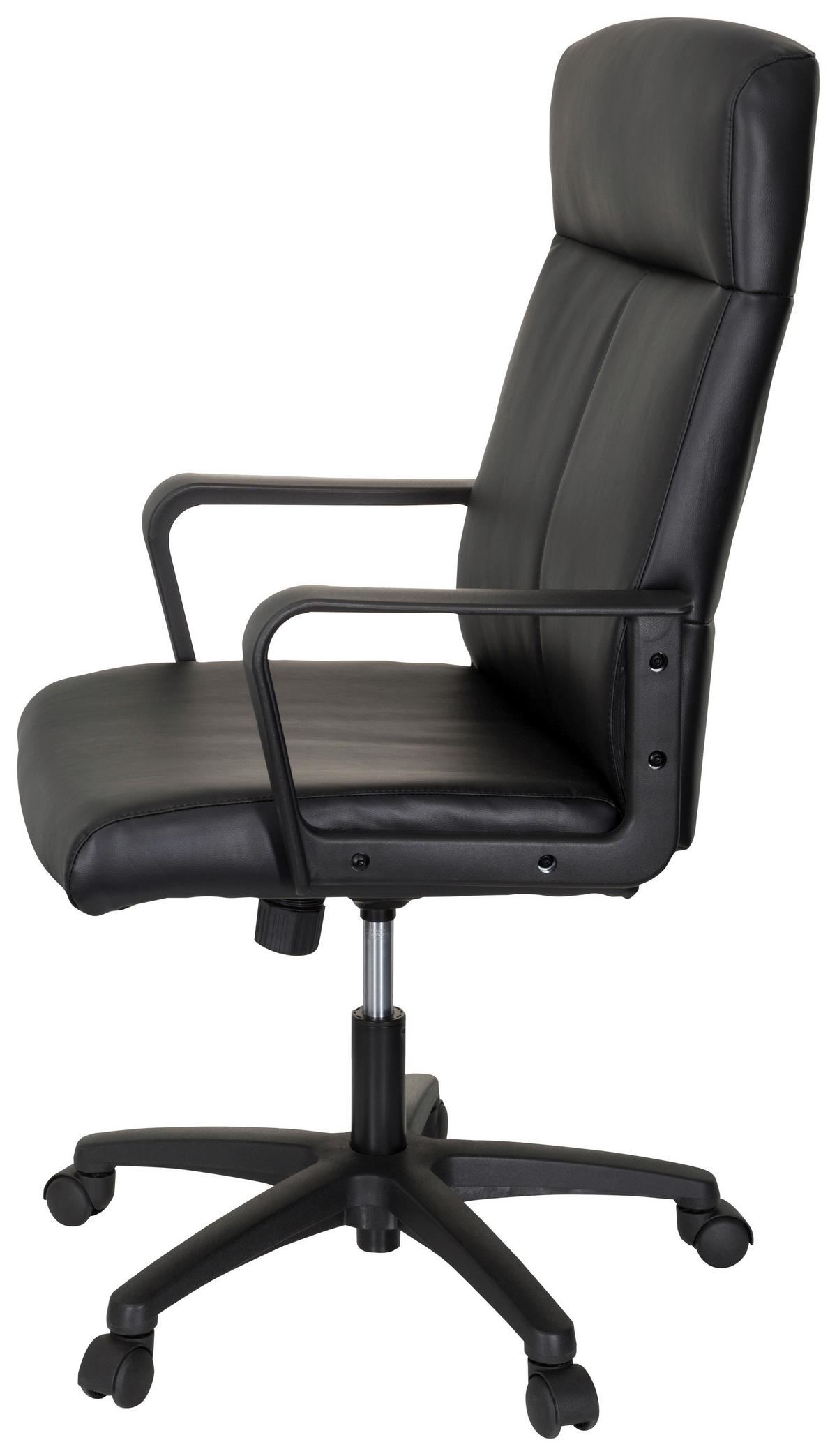 Chefsessel Lisso Schwarz - Schwarz, MODERN, Kunststoff/Textil (63/116/66cm) - MID.YOU