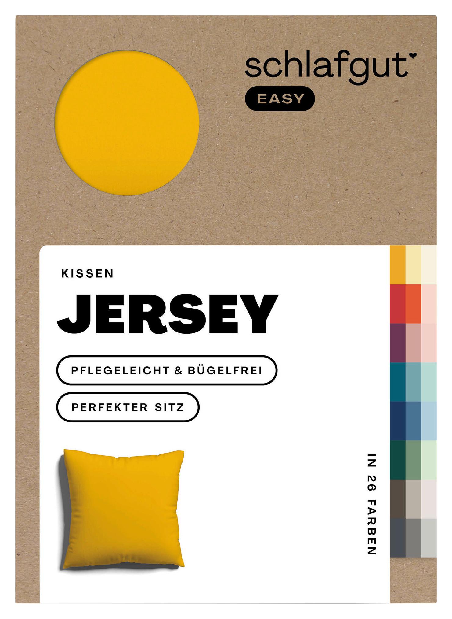 Kissenhülle Easy Jersey - Dunkelgelb, Basics, Textil (40/40cm) - Schlafgut