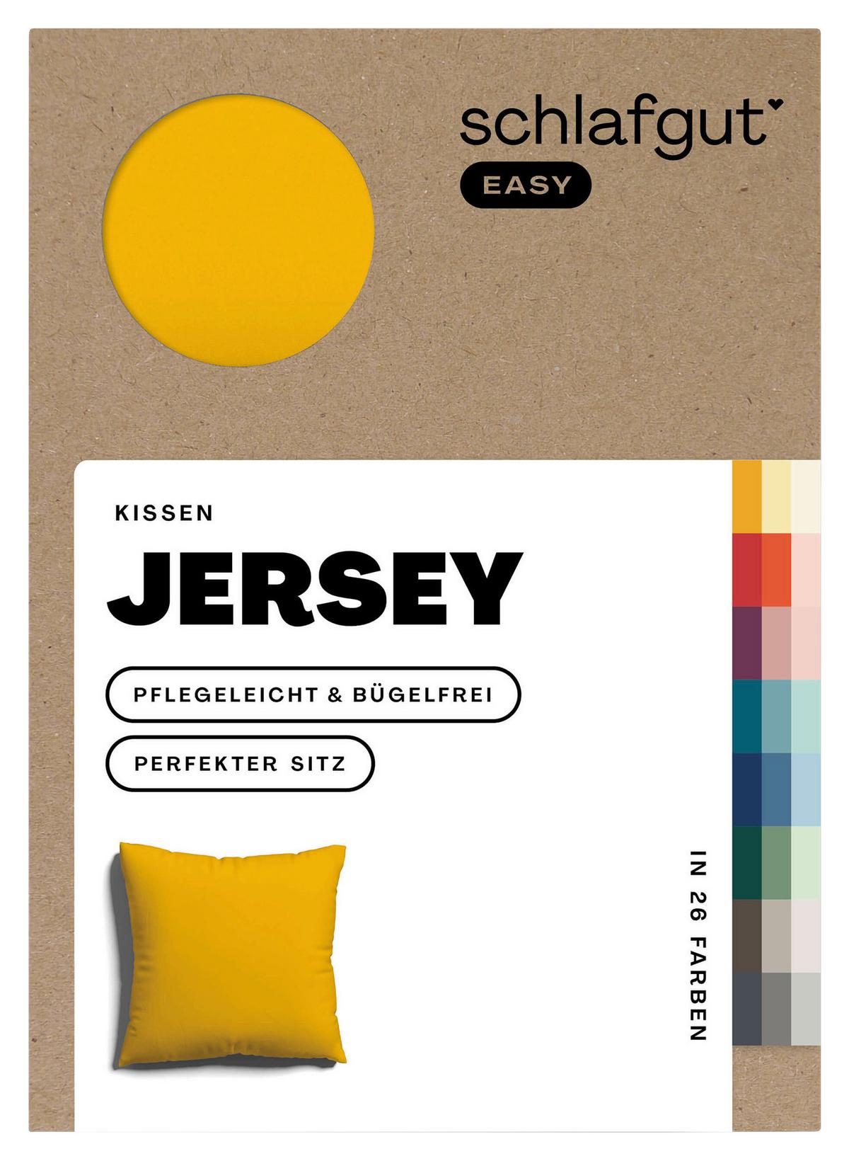Kissenhülle Easy Jersey - Dunkelgelb, Basics, Textil (40/40cm) - Schlafgut