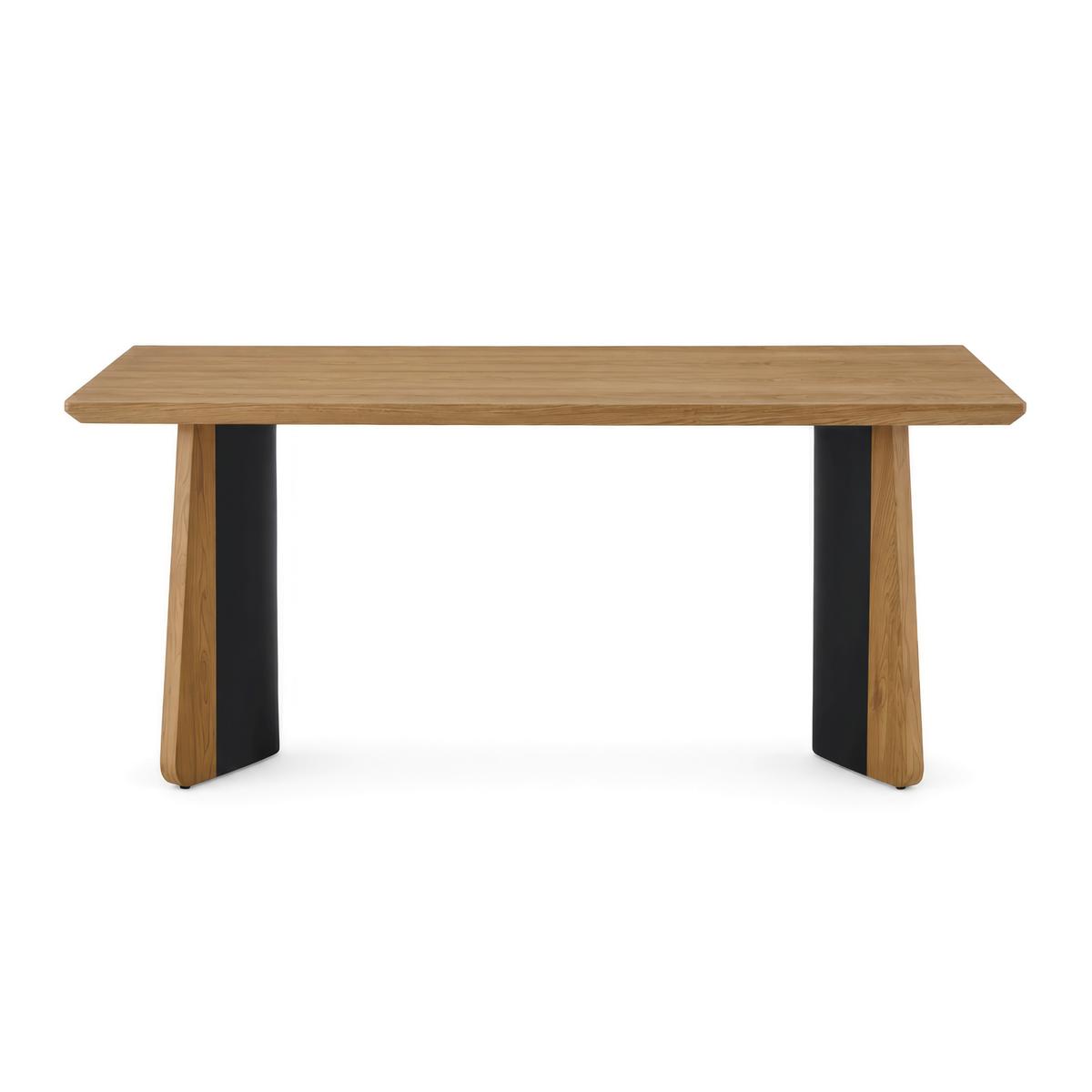 Jídelní stůl Liva, 180 - černá/barvy jasanu, Moderní, dřevo/kompozitní dřevo (180/76/90cm) - Bessagi Home