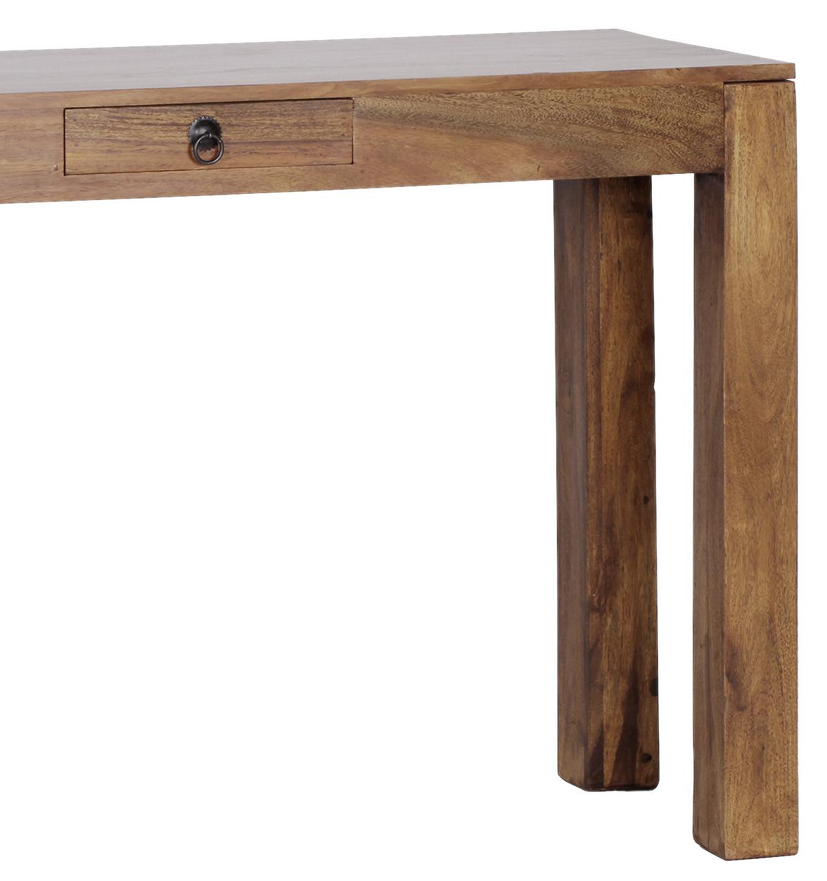 Konsolentisch mit Schublade Mumbai Sheeshamholz Massiv - Sheeshamfarben, LIFESTYLE, Holz (120/40/70cm) - MID.YOU