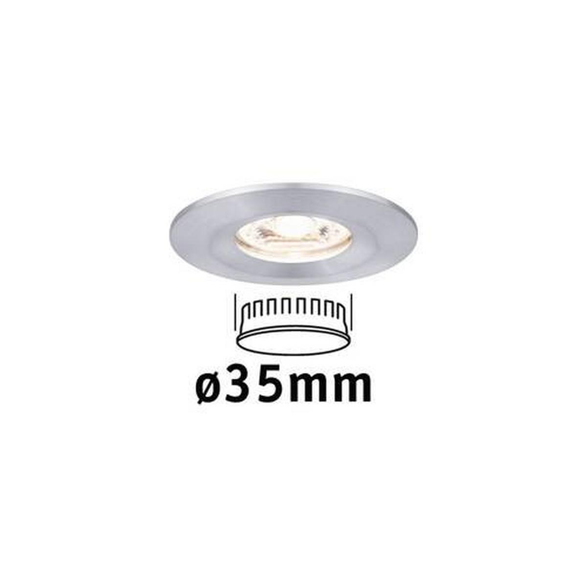 LED-Deckenleuchte Ø 6,5 cm Alufarben Rund - Alufarben, Basics, Metall (6,5cm) - Paulmann