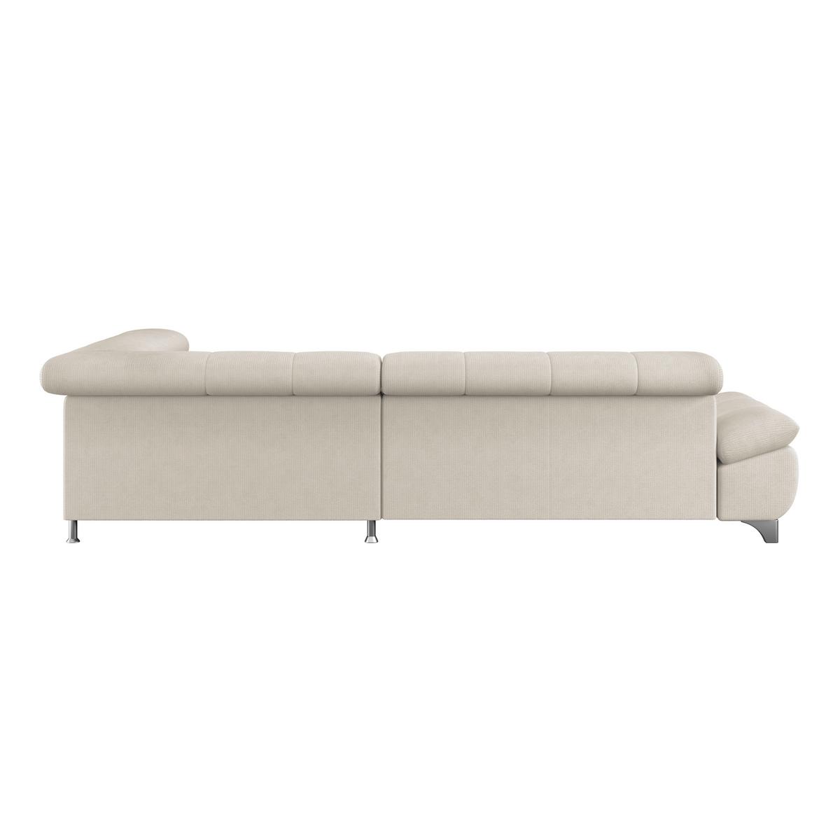 Ecksofa Mit Schlaffunktion Gemini Beige 312x234 Cm - Chromfarben/Beige, KONVENTIONELL, Textil (312/234cm)