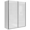 Schwebetürenschrank Tetrix - Weiß Hochglanz, MODERN, Holzwerkstoff (153,5/195,5/60cm) - MID.YOU