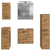 Badmöbel-set Manchester B: 120 Cm Eiche Wotan Dekor - Eichefarben, MODERN, Holzwerkstoff (120cm) - Held