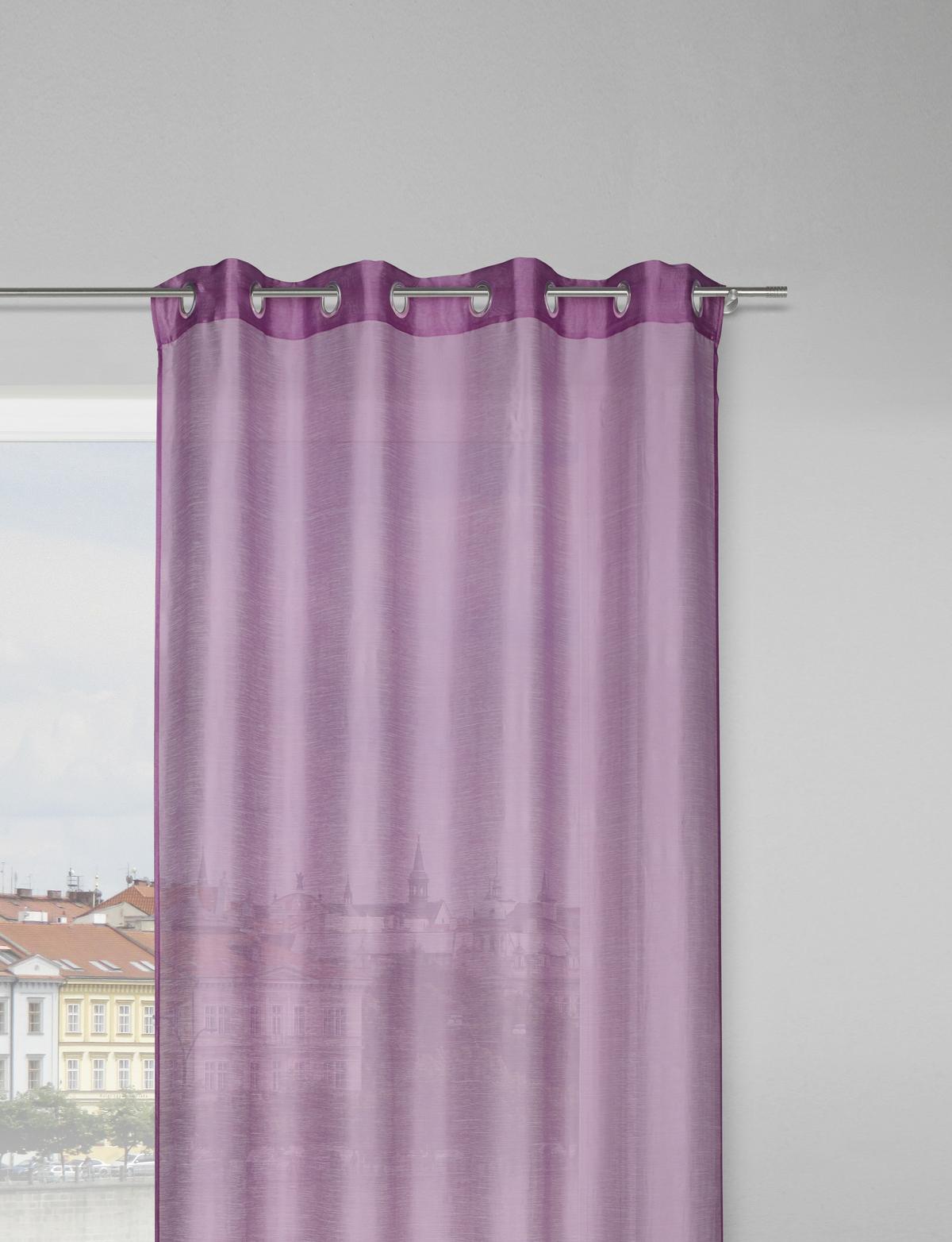 ZÁVĚS S OČKY DOLLY, 140/245 cm - šedá/antracitová, textil (140/245cm) - Modern Living