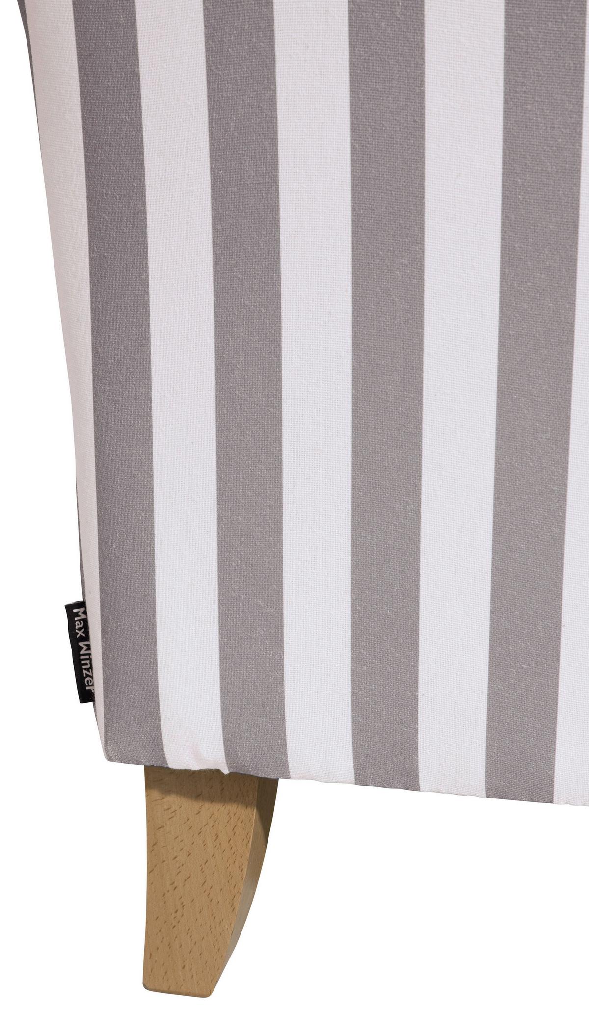 Ohrensessel Mit Armlehnen Lorris Weiß/hellbraun - Hellbraun/Eichefarben, KONVENTIONELL, Textil (77/103/86cm) - Max Winzer