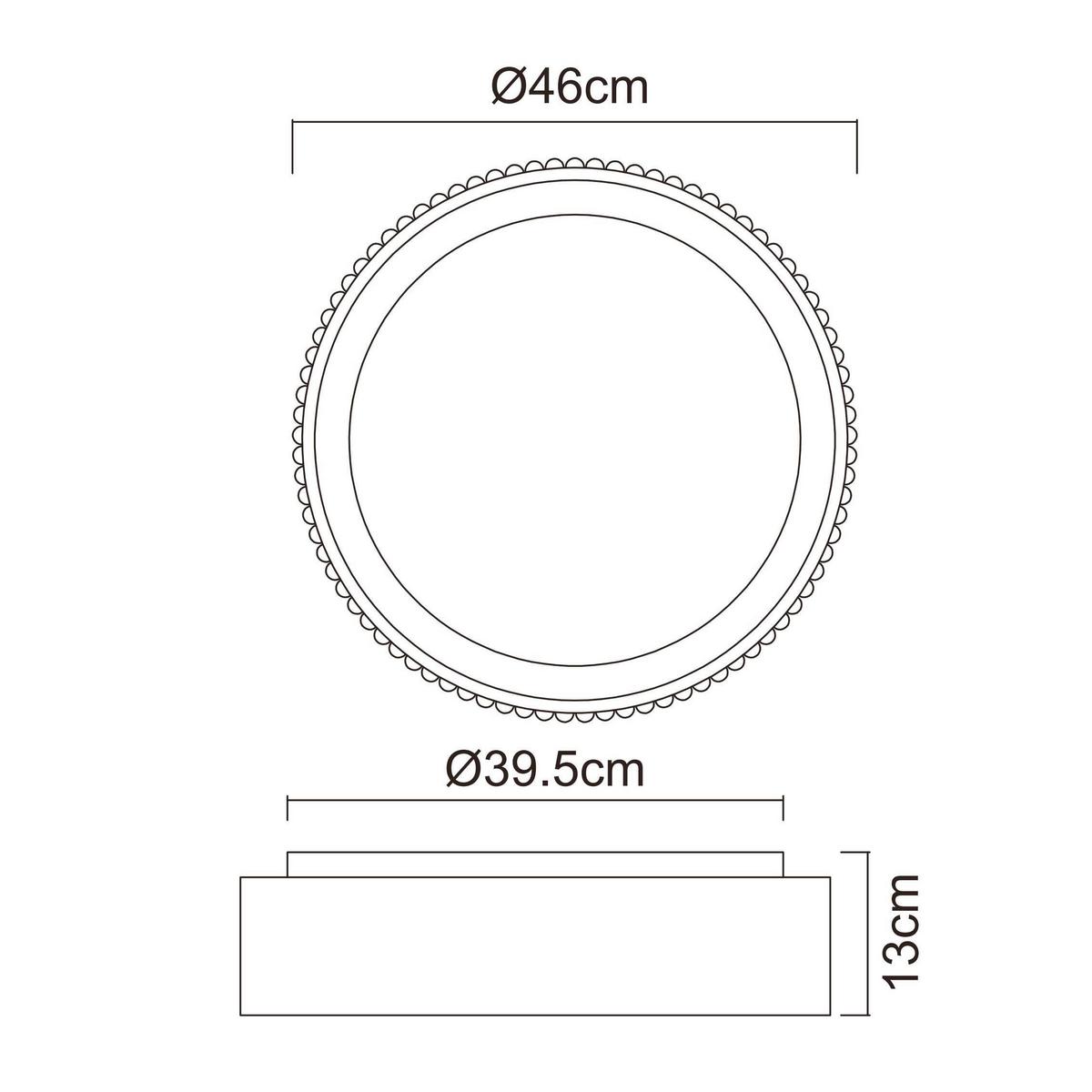 STROPNÍ LED SVÍTIDLO KEMP - bílá, Basics, kov/plast (46/13cm) - Globo