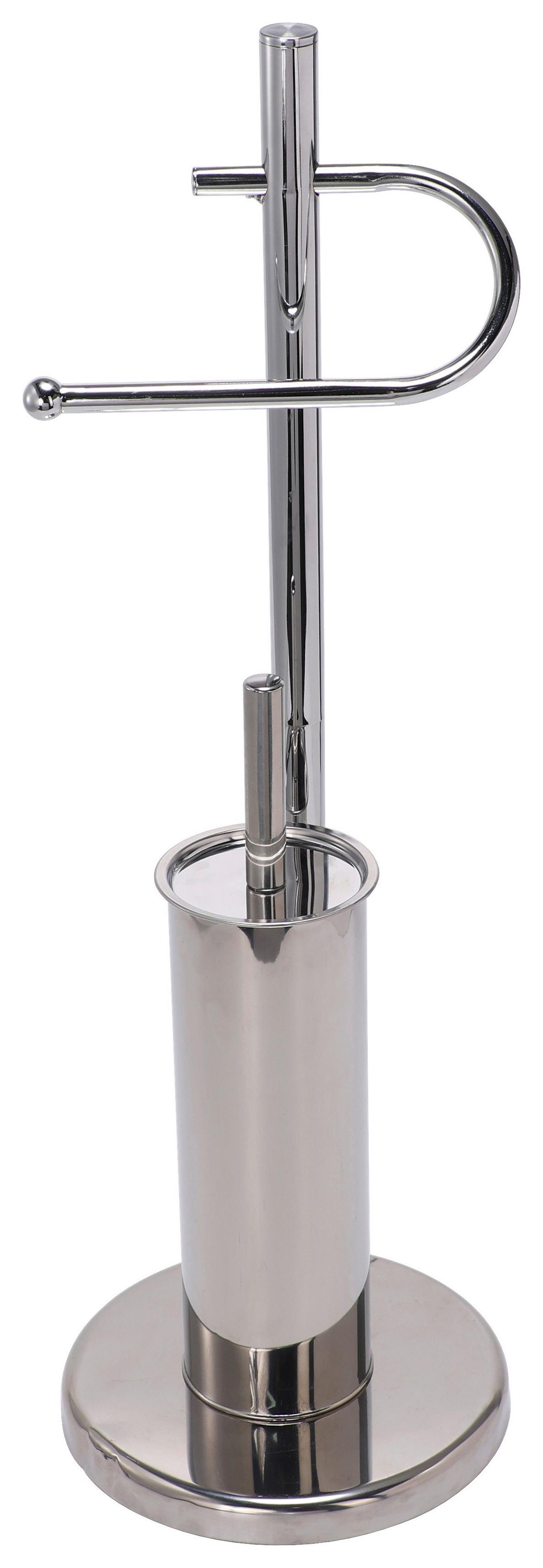 WC-Bürstengarnitur Florenz 2 B992500 - Chromfarben, KONVENTIONELL, Kunststoff/Metall (19,5/67/19,5cm) - Homezone