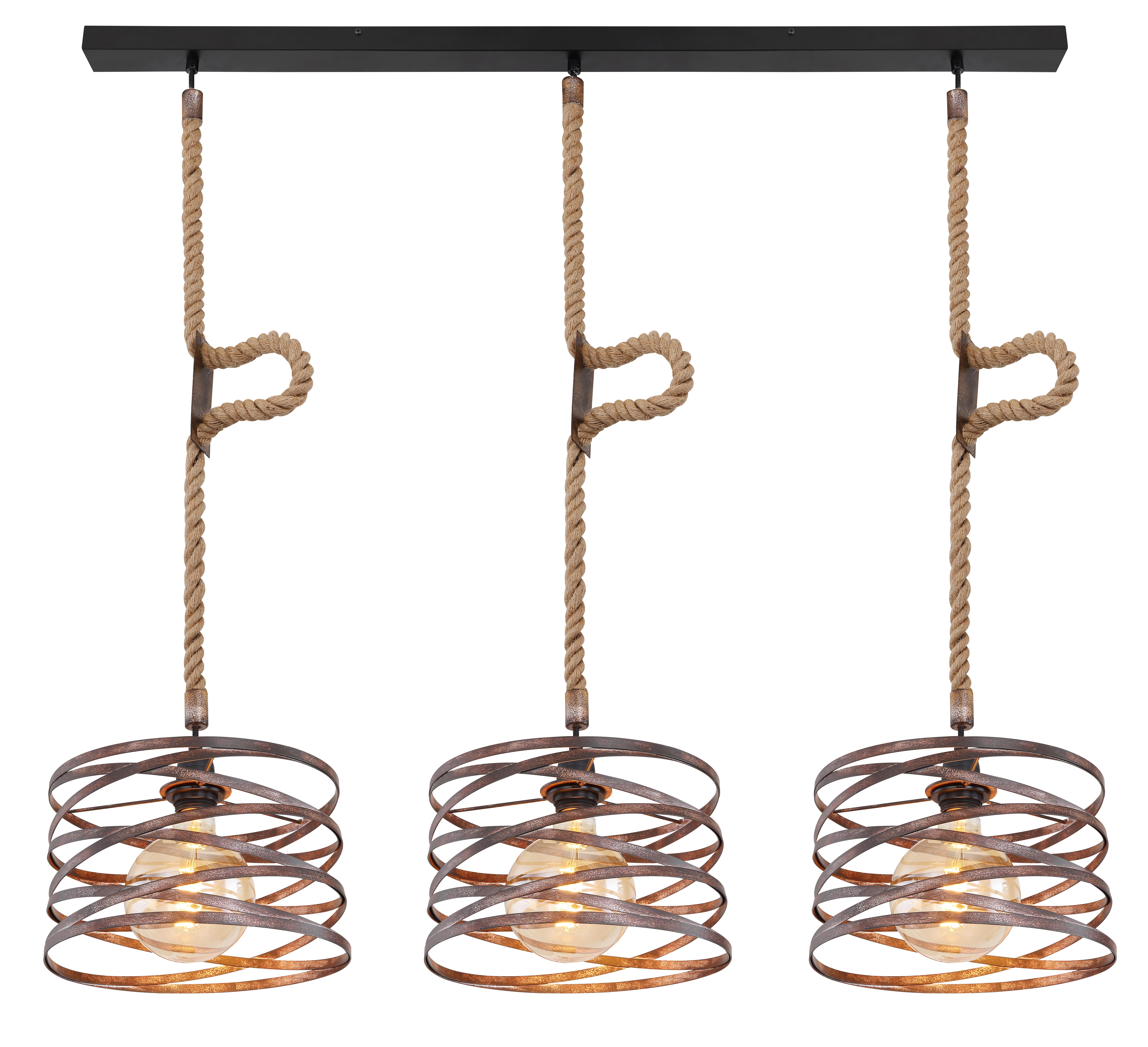 Hängeleuchte H: 120 cm 3-Flammig