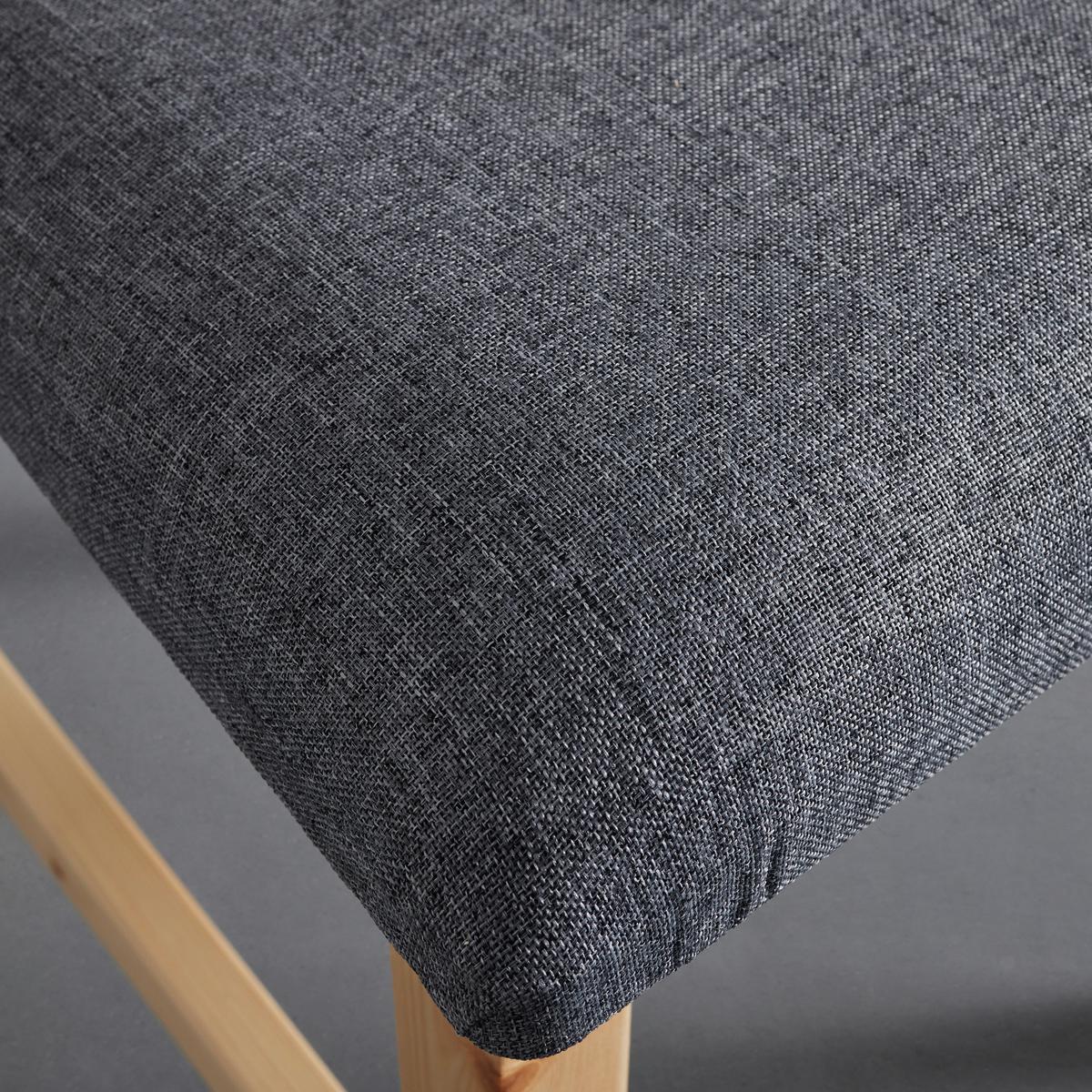 Sada židlí 2ks NICOLAS šedá - barvy borovice/šedá, Moderní, dřevo/textil (41/85/45cm) - PBJ