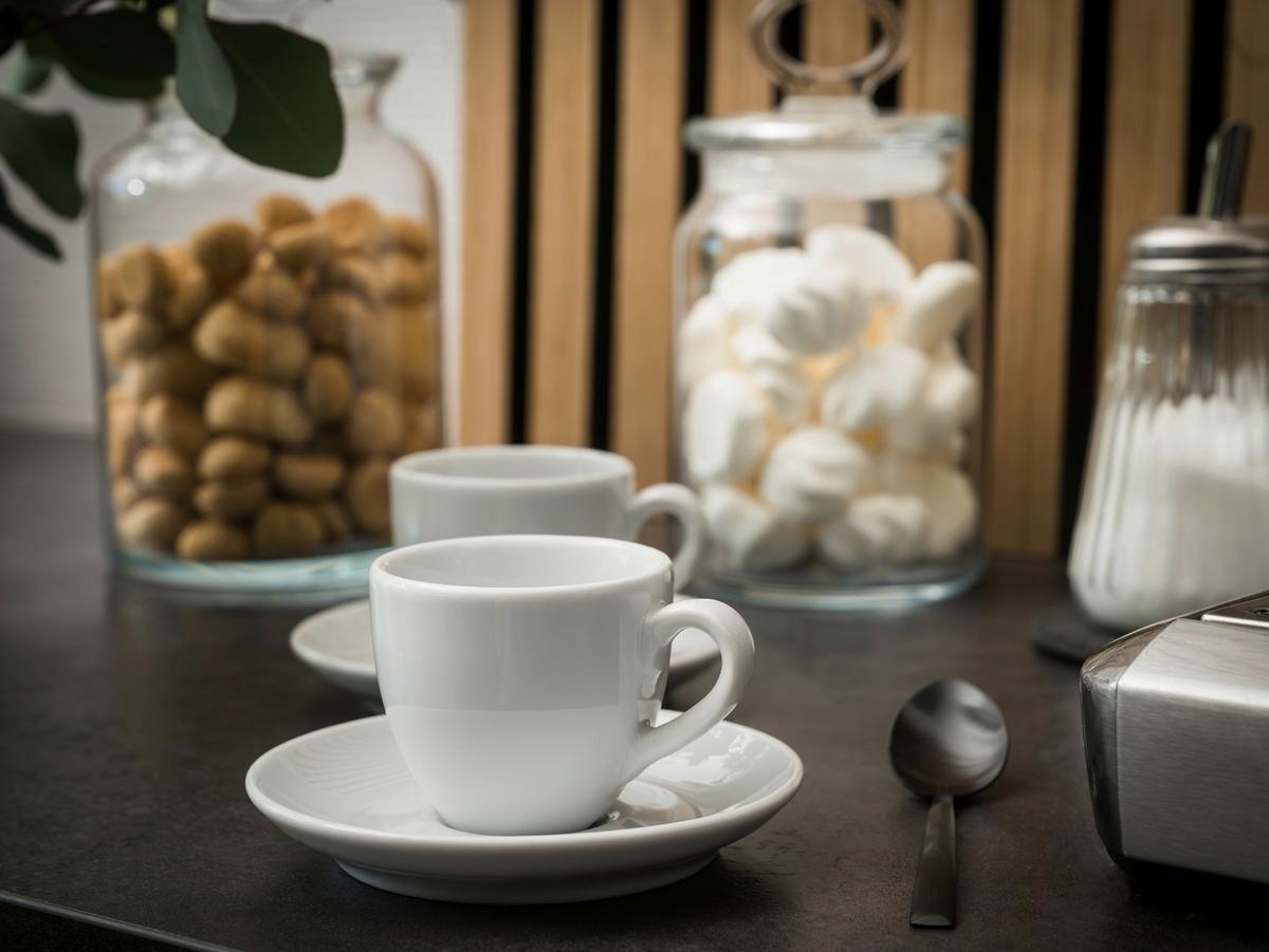 Tassenset Bistrot Weiß, 80 ml - Weiß, Basics, Keramik - Creatable